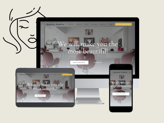 Beauty Studio — Página web profesional para salón de belleza