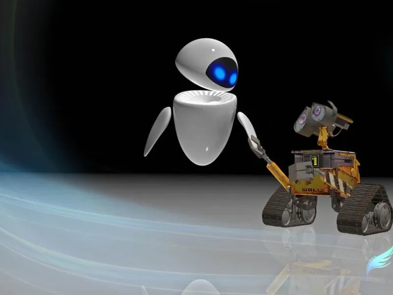 WALL-E y EVE — un robot del pasado y un asistente de IA que ayuda a gestionar el sitio web de una pequeña empresa